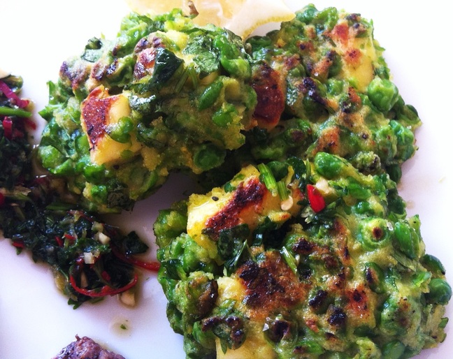 Green Pea and Ricotta Fritters